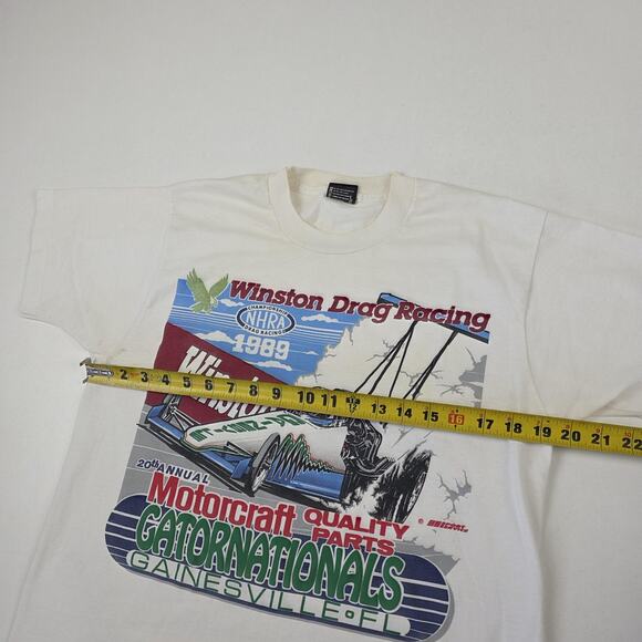 Vintage NHRA Gatornationals Shirt Mens 1989 Drag Racing Motorcraft USA 80s - Picture 6 of 10